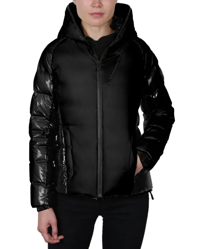 Women's Hooded Down Parka Coat - Black sold by Body Glove