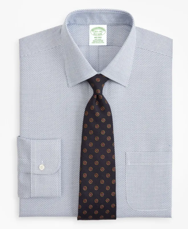 Milano Slim-Fit Dress Shirt, Dobby Non-Iron Micro-Check sold by Brooks Brothers