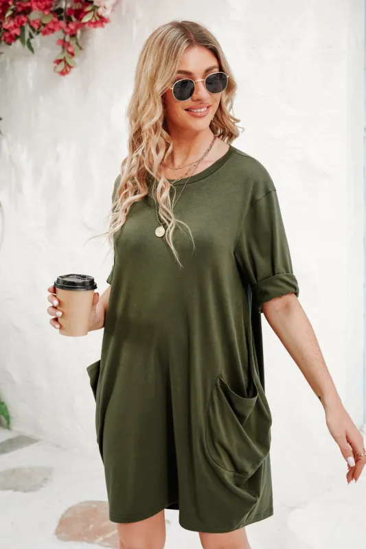 Ariah Quarter Sleeve T-Shirt Dress sold by Cupshe