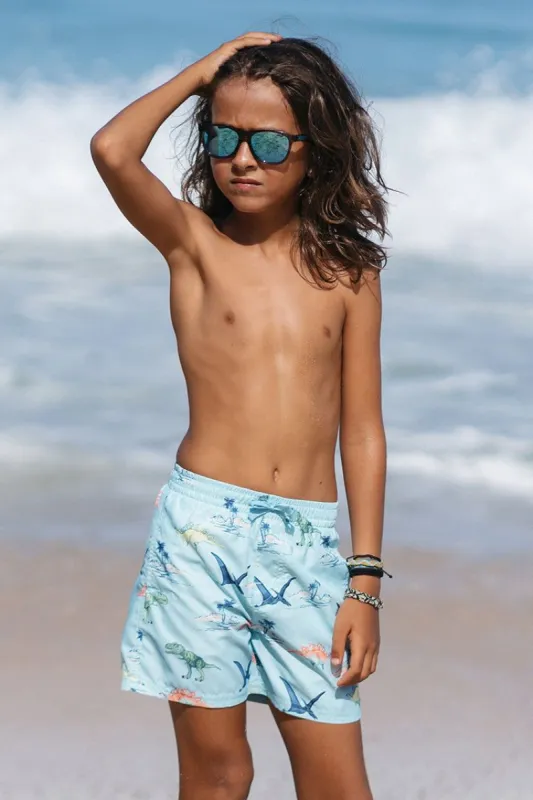 Dino Daze Boys’ Adjustable Volley Shorts sold by Cupshe