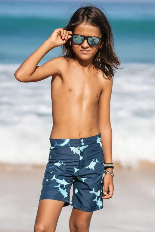 Shark Attack Boys’ Fixed Board Shorts sold by Cupshe