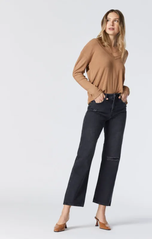 BARCELONA WIDE LEG IN DARK SMOKE ORGANIC BLUE sold by Mavi