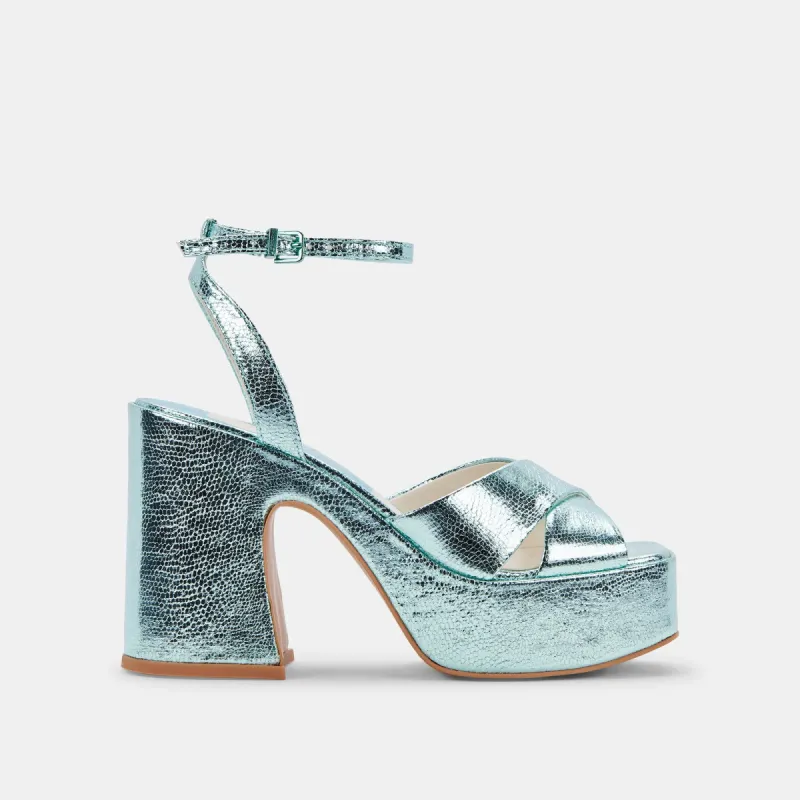 WESSI HEELS ELECTRIC BLUE CRACKLED STELLA sold by Dolce Vita