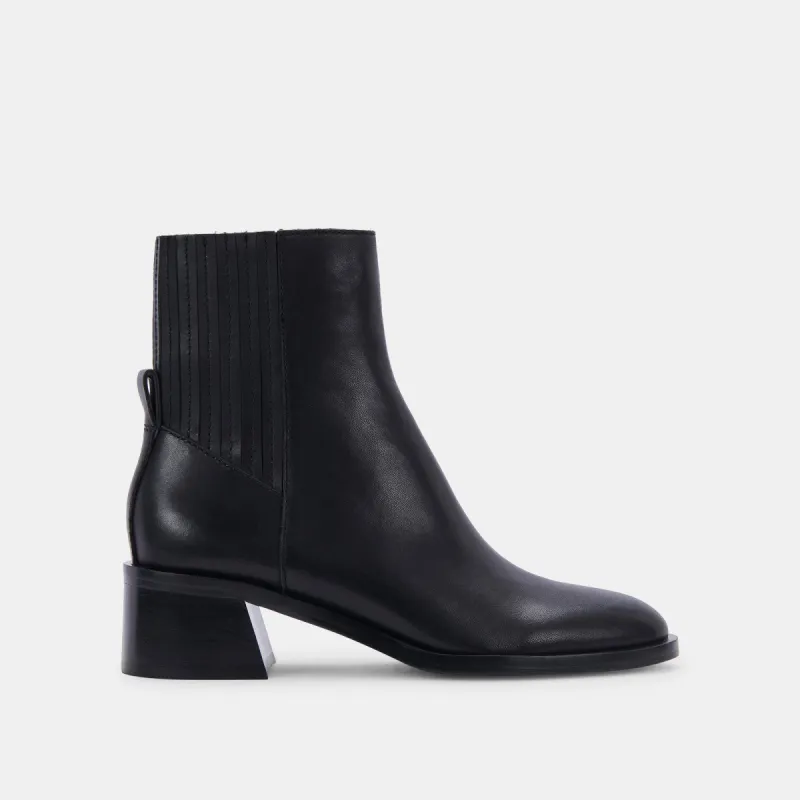 LAYTON BOOTIES ONYX LEATHER sold by Dolce Vita