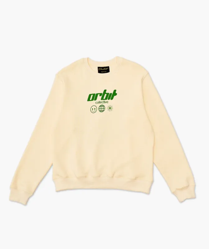 Globe Collection Crewneck - Cream sold by Orbit Collective