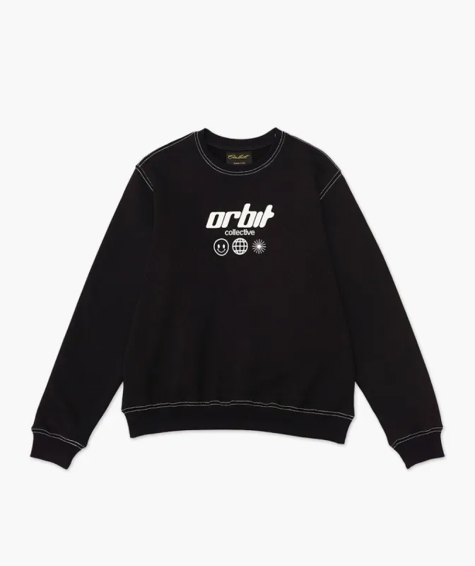 Globe Collection Crewneck - Black sold by Orbit Collective
