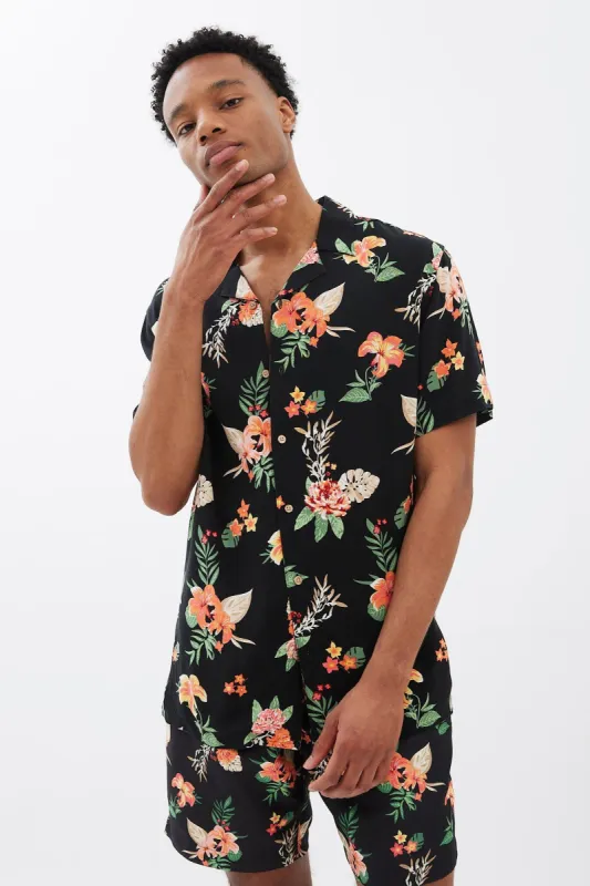 Tropical Print Short Sleeve Resort Shirt sold by Bluenotes