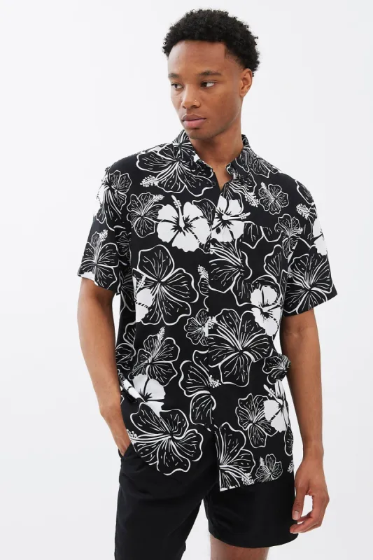 Tropical Print Short Sleeve Resort Shirt sold by Bluenotes