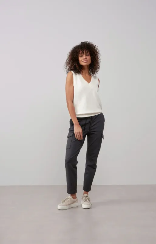 Yaya Jersey Cargo Trousers - Beauty Black sold by Boutique with Grace