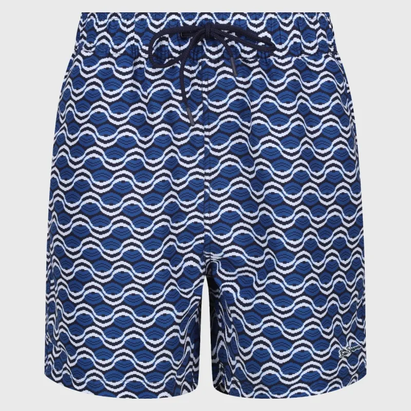 Balos Wave Print Swim Shorts sold by Ben Sherman