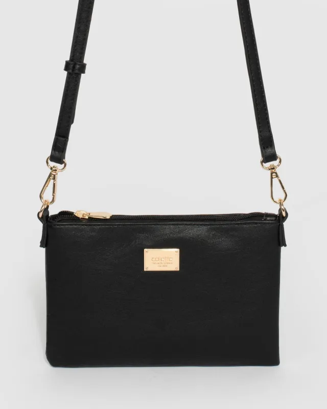 Black Peta Strap Crossbody Bag sold by Collete Hayman