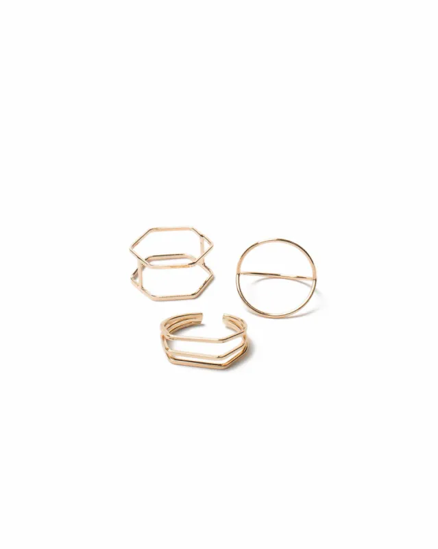 Fine Geometric Ring Pack - Medium sold by Collete Hayman