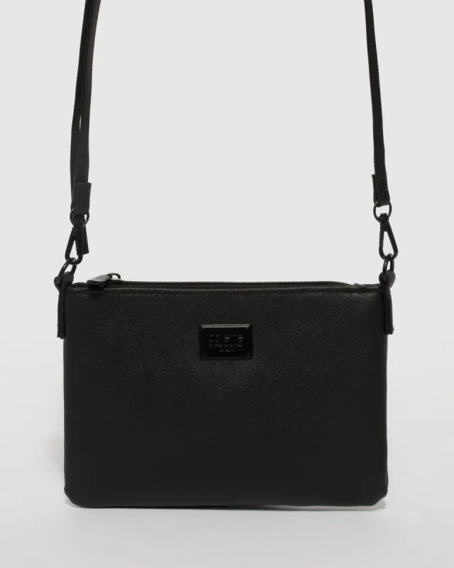 Black Strap Crossbody Bag sold by Collete Hayman