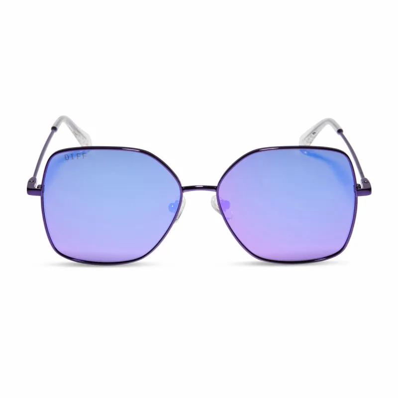 IRIS - PURPLE METALLIC + PURPLE MIRROR SUNGLASSES sold by Diff Eyewear