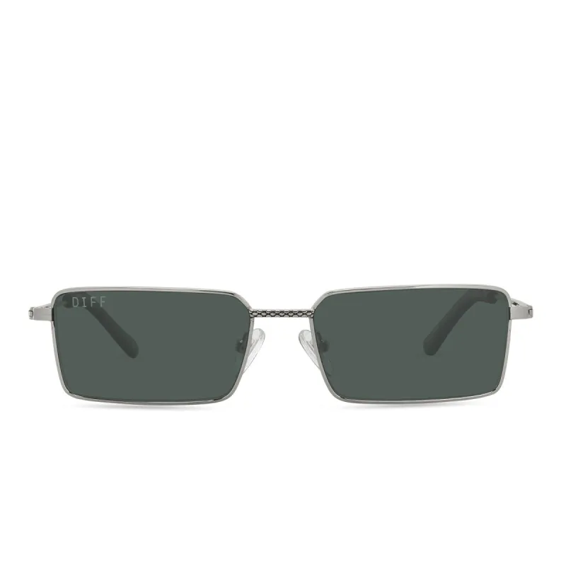 SLYTHERIN™ - CUNNING SILVER + EMERALD SUNGLASSES sold by Diff Eyewear