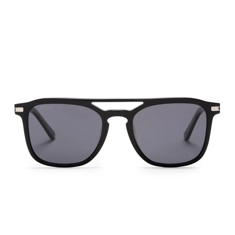 TANNER - BLACK + GREY POLARIZED SUNGLASSES sold by Diff Eyewear