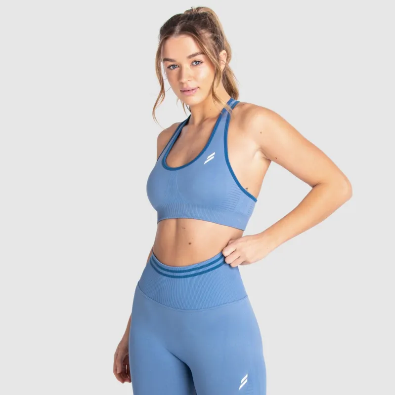 DYE Scrunch Seamless Crop - Slate Blue sold by DOYOUEVEN