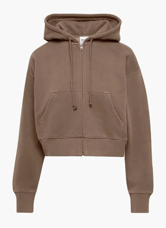 cozy fleece boyfriend boxy zip hoodie sold by Aritzia