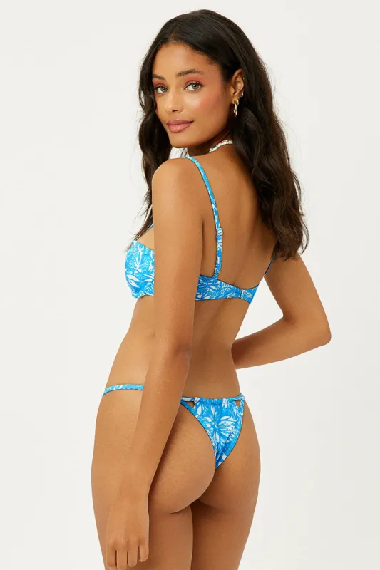Ivy Floral String Bikini Bottom - Iris sold by Frankie's Bikinis