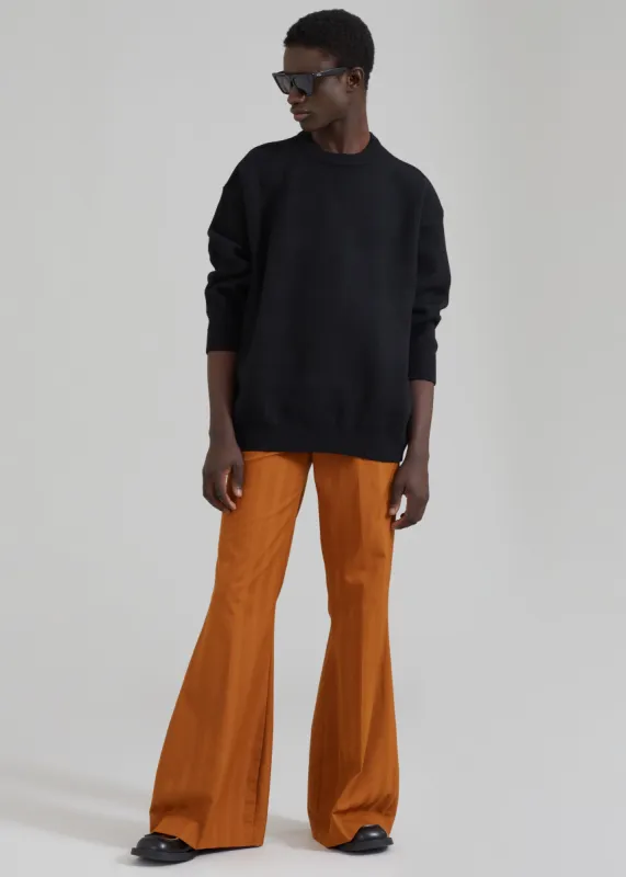 パンツ stripe design wool baggy flare slacks EGONLab Mega Flared Pants - Orange Stripes Wool | Parallel