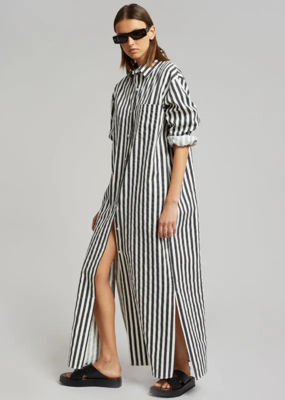 CHICLINE [チックライン] CAIRA STRIPE SHIRT DRESS ZW COLLECTION STRIPED SHIRT DRESS - striped | ZARA United States