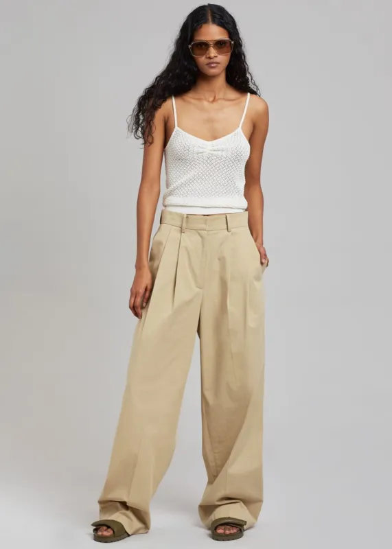 Tansy Cotton Pants - Camel | Parallel