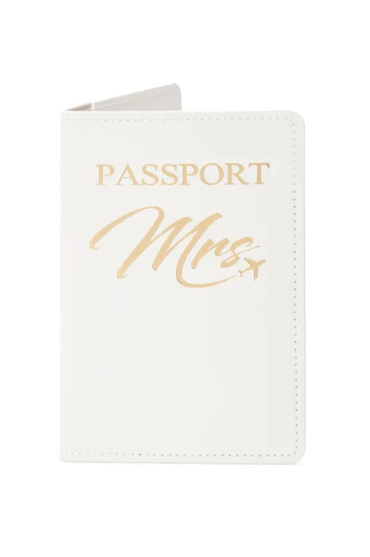 Honeymoon Passport Holder - White/Gold sold by Fashion Nova