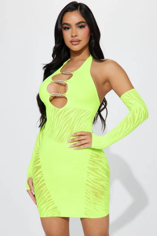 A Dime Piece Seamless Mini Dress - Lime | Parallel