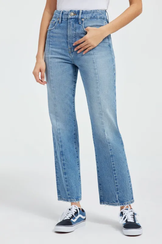 GOOD BOY CROPPED JEANS | INDIGO449 sold by Good American