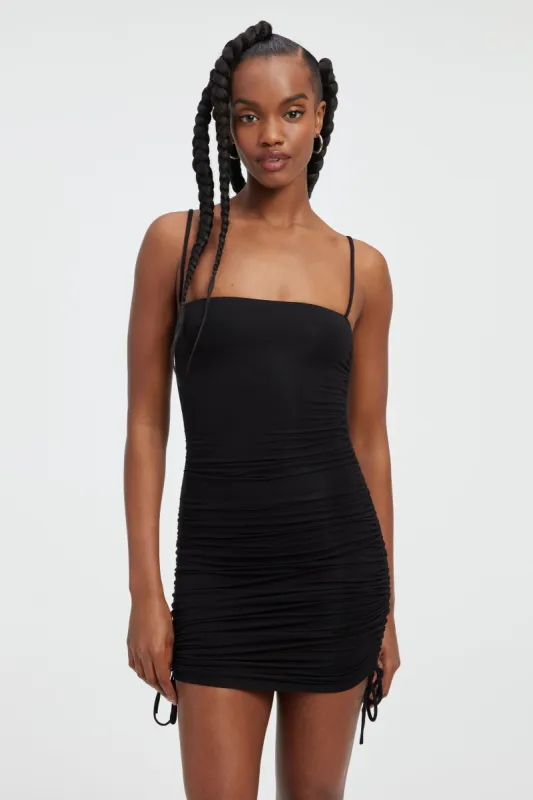 SLINKY JERSEY MINI DRESS | BLACK001 sold by Good American