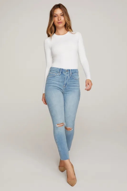 GOOD WAIST CROPPED JEANS | BLUE352 sold by Good American