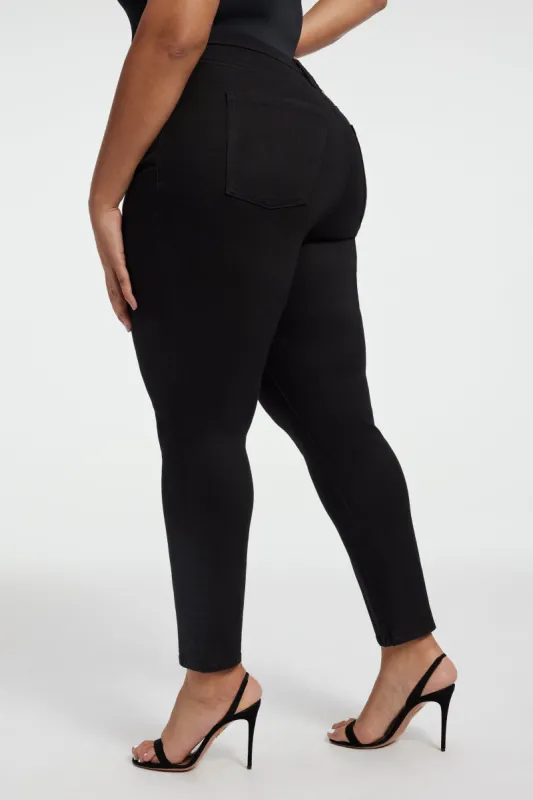 GOOD LEGS STRAIGHT NEVER FADE JEANS | BLACK001 sold by Good American