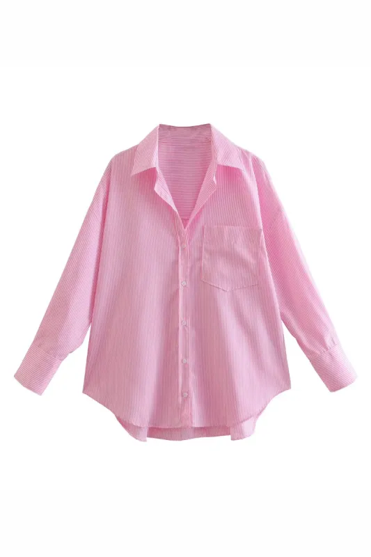 'Laila' Stripe Collared Long Sleeve Shirt (2 Colors) sold by Goodnight Macaroon