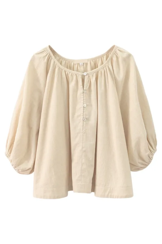 Half Sleeve Crop Blouse #167958 sold by Goodnight Macaroon