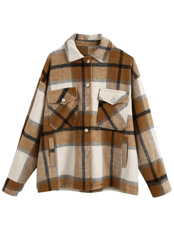 'Winnie' Thick Plaid Shirt Jacket (5 Colors) sold by Goodnight Macaroon
