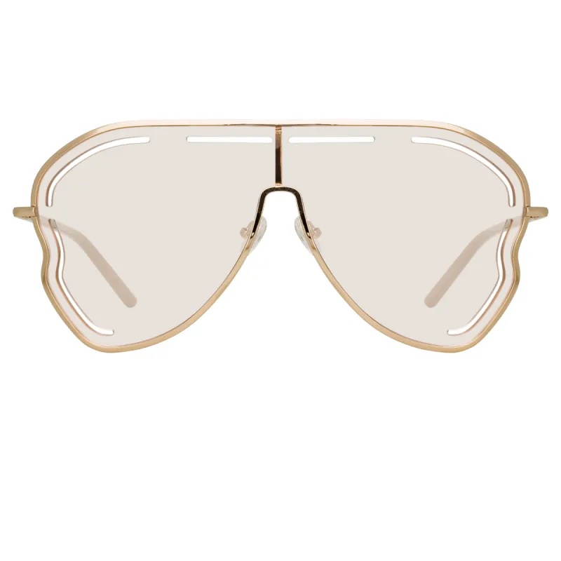 Matthew Williamson Gardenia Sunglasses in Light Gold and