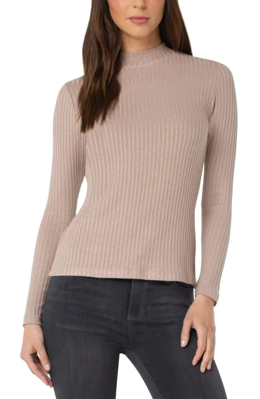 MOCK NECK LONG SLEEVE KNIT TOP sold by Liverpool Jeans Company