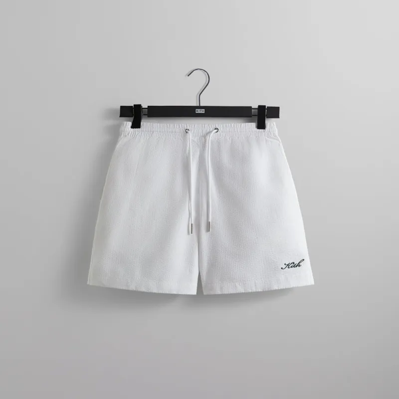 kith Seersucker Active Short ハーフパンツ Kith Seersucker Active Short - White | Parallel