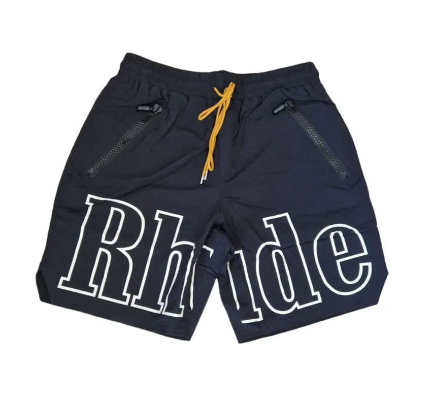 Rhude Logo Shorts Black sold by Klay UK