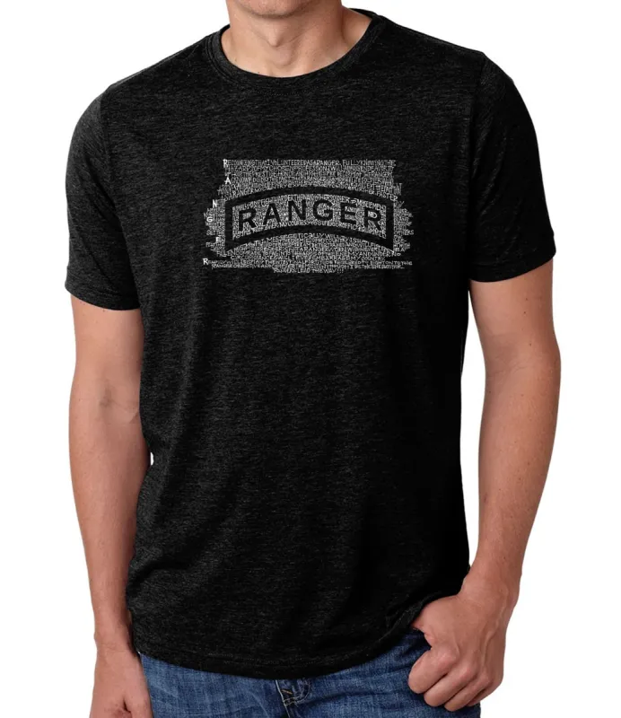 The US Ranger Creed - Men's Premium Blend Word Art T-Shirt sold by LA Pop Art