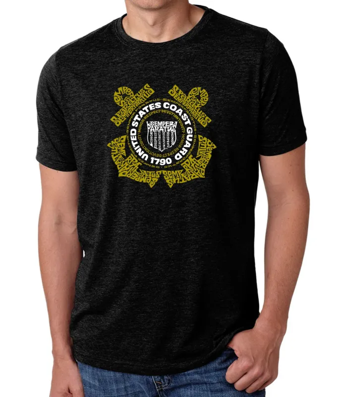 Coast Guard - Men's Premium Blend Word Art T-Shirt sold by LA Pop Art