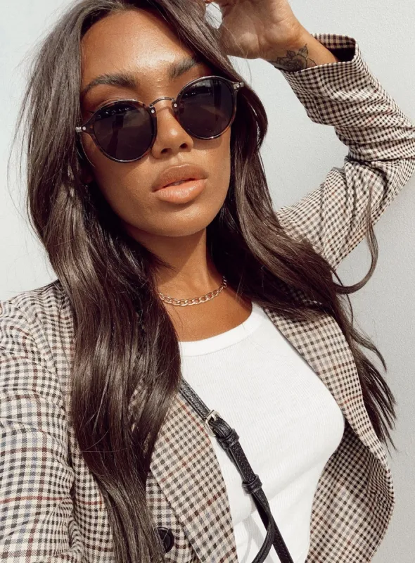 The Clueso Sunglasses Tortoiseshell sold by Princess Polly