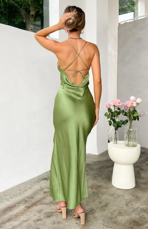 Eternal Sage Formal Maxi Dress sold by Beginning Boutique