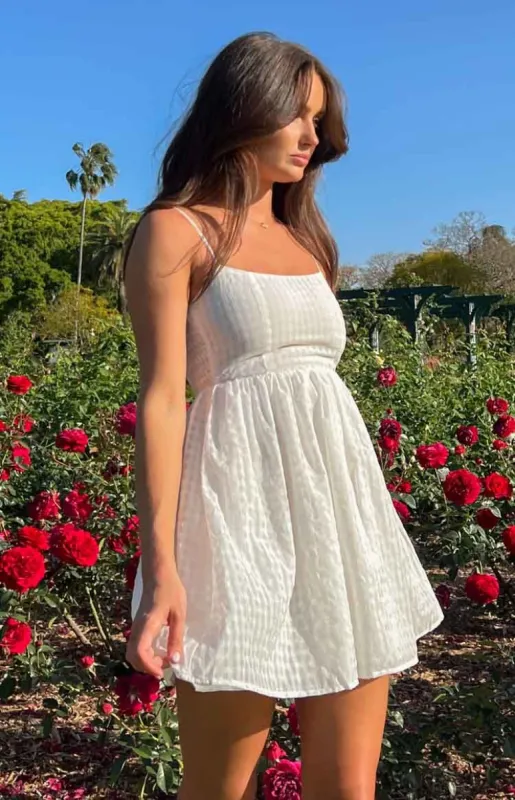 ★overdue flair★ BABYDOLL MINI DRESS_PURE WHITE BABYDOLL MINI DRESS_PURE WHITE - overdue flair