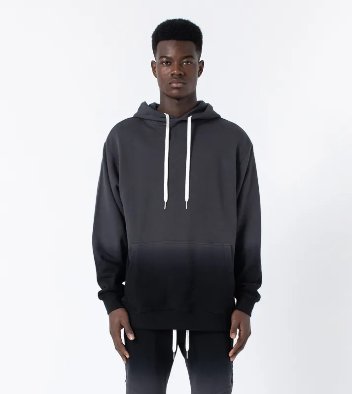 Ombre Orgo Hood Sweat Black/Grey sold by Zanerobe