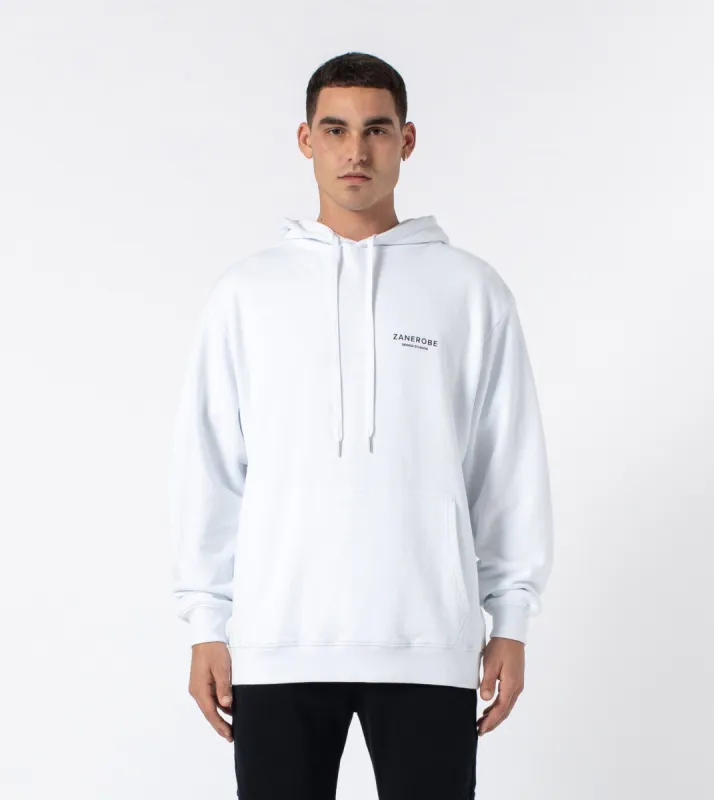 ZRGH Orgo Hood Sweat White sold by Zanerobe