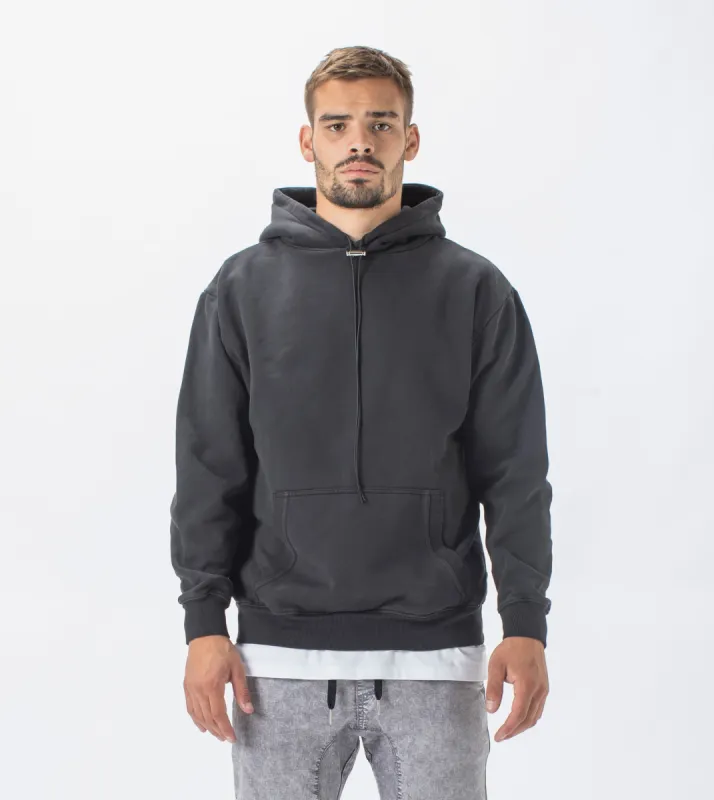 Lowgo Hood Sweat GD Black sold by Zanerobe