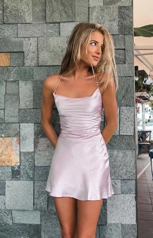 Come and Get It Party Dress Blush sold by Beginning Boutique
