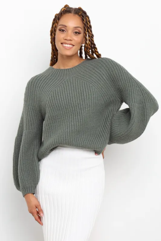 London Knit Sweater - Emerald sold by Petal & Pup