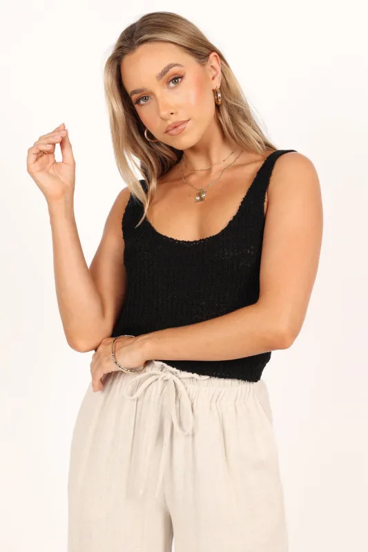 Jennifer Crop Top - Black sold by Petal & Pup